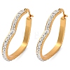 304 Stainless Steel Heart Hoop Earrings EJEW-S242-01G-C-2