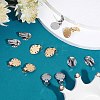 20Pcs 2 Colors 304 Stainless Steel Clip on Earring Pads STAS-SC0004-25-4