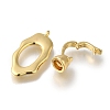 Brass Fold Over Clasps KK-H480-10G-2