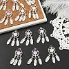 6Pcs 3 Colors Rack Plating Alloy Rhinestones Pendants FIND-YW0011-72-4