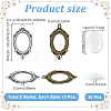 30Pcs Vintage Tibetan Style Alloy Pendant Cabochon Bezel Open Back Settings TIBEP-UN0001-31-3