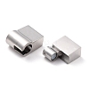 Tarnish Resistant 316 Surgical Stainless Steel Magnetic Clasps with Glue-in Ends STAS-M297-03B-P-3