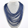 Bohemian Style Imitation Leather Cord Multi Layered Necklaces FS-WG38EA9-03-2