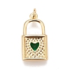 Brass Micro Pave Cubic Zirconia Pendants KK-A161-30G-B-2