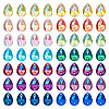  72pcs 12 colors Teardrop Shape Sew on Rhinestone GLAA-TA0001-45-1