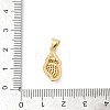 Brass Micro Pave Cubic Zirconia Pendants KK-D317-095G-3