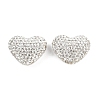 Heart Shaped Polymer Clay Rhinestone Beads CLAY-NH0002-02B-1