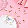 SHEGRACE Brass Stud Earring Findings XGR0105G-151G-5