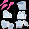 Heart & Flower Shape Silicone Storage Box Molds Kits DIY-PJ0001-04-4