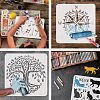 Plastic Drawing Painting Stencils Templates DIY-WH0396-461-4