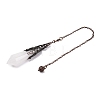 Natural Quartz Crystal Pointed Dowsing Pendulum Big Pendants G-H285-06R-A25-4