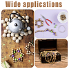 AHADERMAKER 120Pcs 3 Styles Eco-Friendly Spray Painted Wooden Beads WOOD-GA0001-42-4