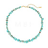 Fashionable Synthetic Turquoise Chip Beads Necklace for Women PU8825-4-1