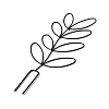 Leaf-Shaped Iron Plant Trellis AJEW-G074-03B-2