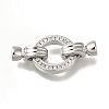 Brass Micro Pave Clear Cubic Zirconia Fold Over Clasps KK-H480-31P-1
