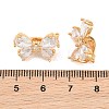 SHEGRACE Brass Micro Pave Clear Cubic Zirconia Twister Clasps XGRQ5K271-829G-3