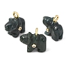 Natural Moss Agate Carved Pendants G-H357-02G-09-1