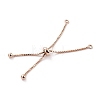 925 Sterling Silver Box Chain with Stop Beads and Loops STER-Z001-110RG-1