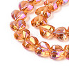 Electroplate Transparent Glass Beads Strands EGLA-B012-AB14-3