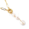 Natural Baroque Pearl Pendant Necklaces NJEW-JN03086-3