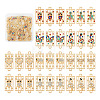 40Pcs 10 Styles Alloy Rhinestone Connector Charms FIND-TA0002-01-9