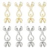 4Pcs Locking Double Brass Bead Tips KK-YW0004-62P-2