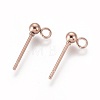 304 Stainless Steel Stud Earring Findings X-STAS-H410-10RG-2