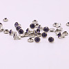 Brass Rhinestone Rivets KK-WH0035-12E-1