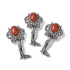 Angel Brass Natural Red Jasper Pendants KK-D361-02AS-26-1