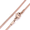 304 Stainless Steel Snake Chain Necklaces NJEW-F248-03A-RG-3