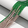 Transparent Gradient Color Glass Beads Strands LS-GLAA-H021-01A-44-5