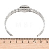 304 Stainless Steel Blank Cuff Bangle Bases with Flat Round Tray SA-CBA82C8-05B-P-3