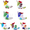 7Pcs 7 Colors Handmade Lampwork Beads LAMP-PA0001-84-7