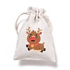 Christmas Cotton Cloth Storage Pouches ABAG-M004-02L-3