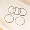 304 Stainless Steel Plain Band Rings STAS-I160-F-P-1