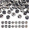 48Pcs 8 Styles Tibetan Style dZi Beads G-TA0003-33-1