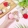 4Pcs 2 Style Handmade Cotton Keychains KEYC-PH01612-3