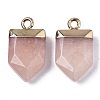 Natural Pink Aventurine Pointed Pendants X-G-N326-34J-2