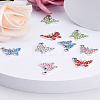30Pcs 5 Colors Zinc Alloy Butterfly Jewelry Charms FIND-TA0001-61-18