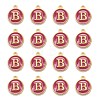 Golden Plated Alloy Enamel Charms X-ENAM-S118-08B-2