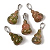 Natural Unakite Pendants G-B127-03P-04-2