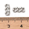 Brass Micro Pave Clear Cubic Zirconia Slide Charms KK-G481-01P-3