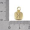 Rack Plating Brass Micro Pave CLear Cubic Zirconia Charms KK-E110-14G-K-3