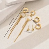 Stainless Steel Ring Tassel Earrings Sets LS-OV1980-1-2