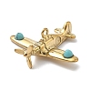 304 Stainless Steel with Dyed Synthetic Turquoise Plane Pendants STAS-G374-03G-1