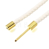 3MM Round Nylon Milan Cord Necklaces Making NJEW-H091-01G-30-3
