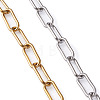 304 Stainless Steel Paperclip Chain Bracelets BJEW-TA0003-04-4