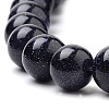 Synthetic Blue Goldstone Beads Strands G-S259-41-10mm-3