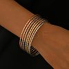 Circle Textured Stacking Brass Bracelet Set for Women SD4492-1