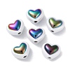 UV Plating Rainbow Iridescent Acrylic Beads OACR-H112-19C-1